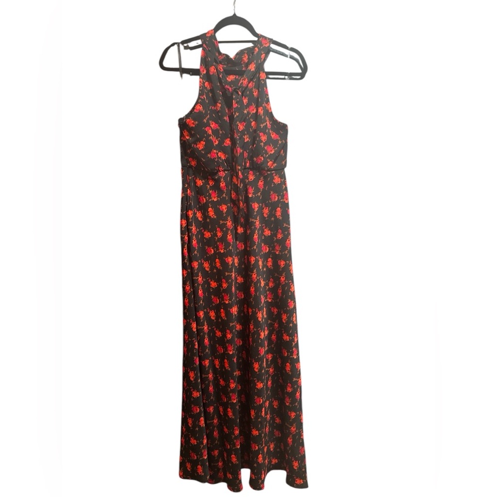 A New Day Red and Black Halter Maxi Sundress